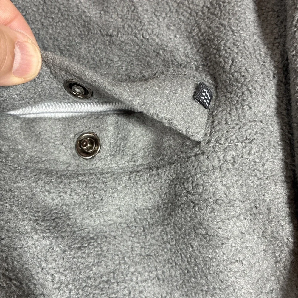 Free Fly Sweater Mens Gray 1/4 Snap Fleece Bamboo Large Casual Preppy Outdoors